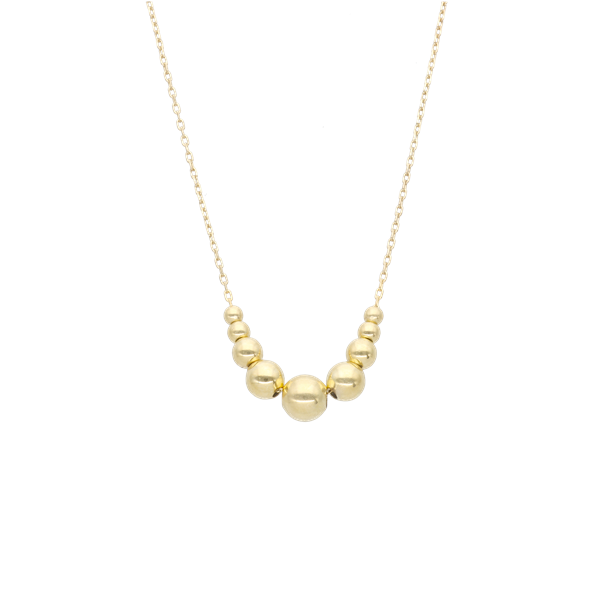 Halskæde 8k globes, fra aagaard
