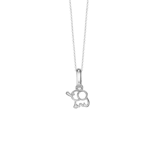 Elefant, halskæde, sølv, fra aagaard