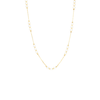 Halskæde med kugler og perler fra Aagaard, 42 cm