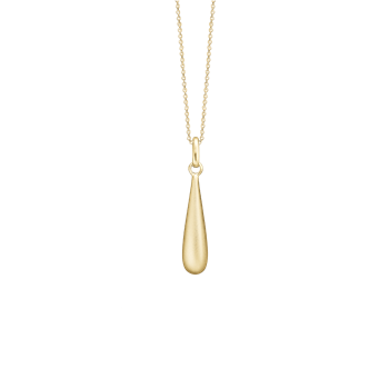 Halskæde, drop sandblast, forg., fra aagaard