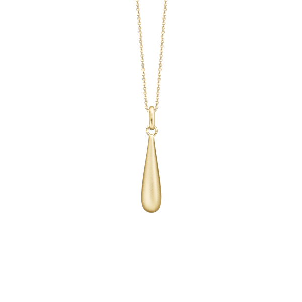 Halskæde, drop sandblast, forg., fra aagaard