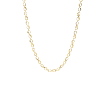 Halskæde evighedstegn, 45 cm forg sølv, fra aagaard