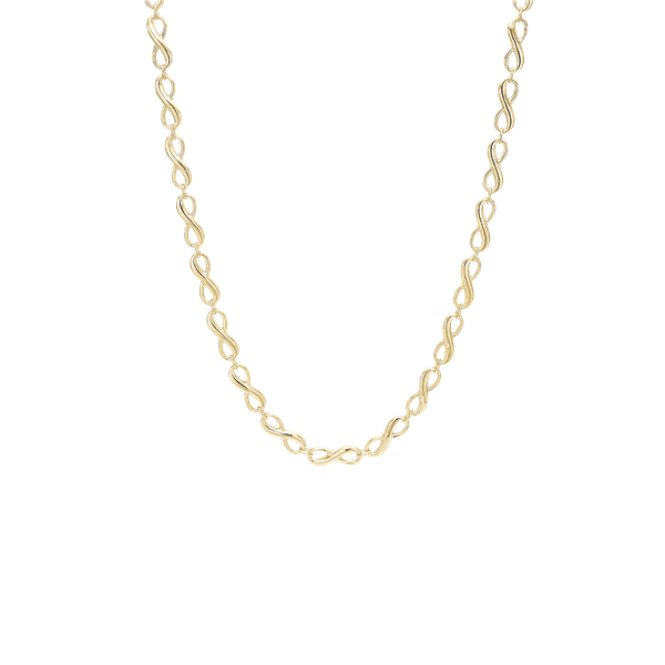 Halskæde evighedstegn, 45 cm forg sølv, fra aagaard