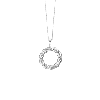 Halskæde, big twist, sølv, fra aagaard