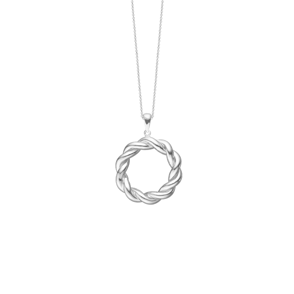 Halskæde, big twist, sølv, fra aagaard