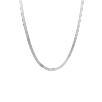 Halskæde, panzer, sølv, 45cm, fra aagaard