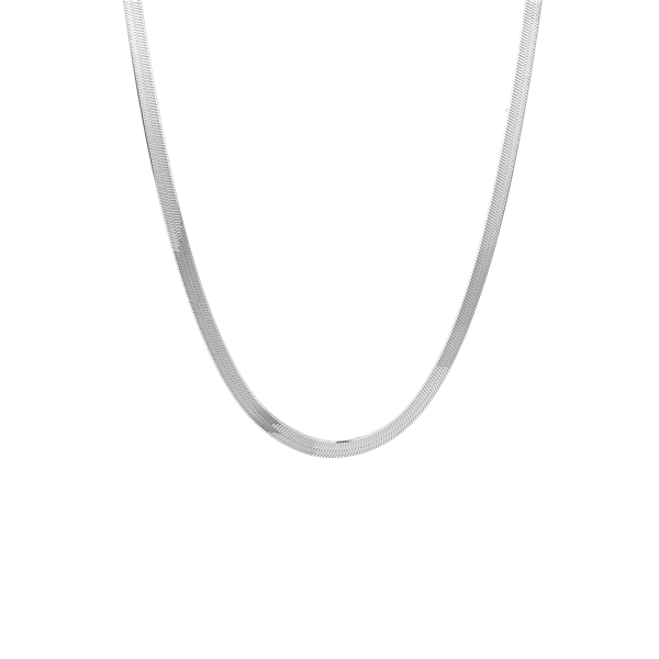 Halskæde, panzer, sølv, 45cm, fra aagaard