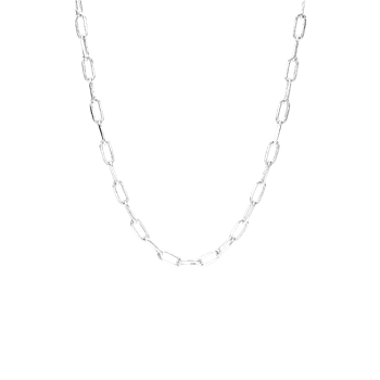 Halskæde 12mm led, 45cm, sølv, fra aagaard