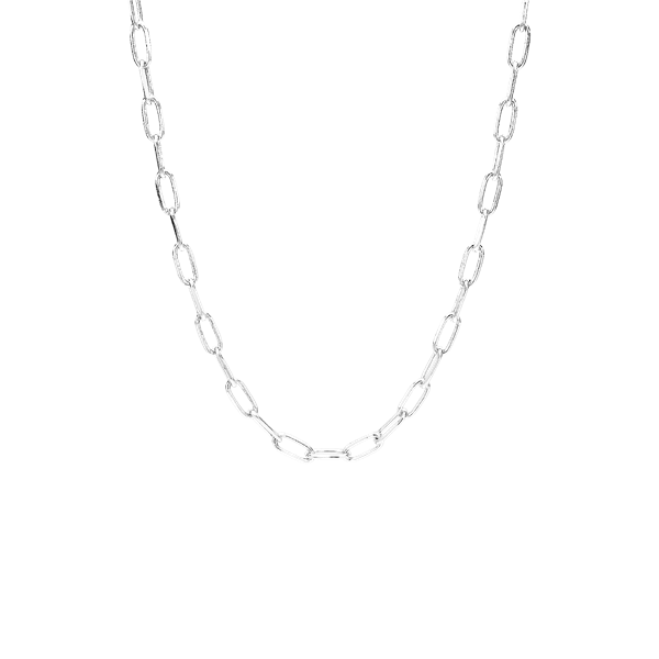 Halskæde 12mm led, 45cm, sølv, fra aagaard