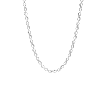 Halskæde evighedstegn, 45 cm sølv, fra aagaard