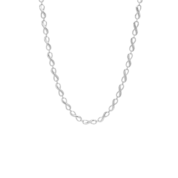 Halskæde evighedstegn, 45 cm sølv, fra aagaard