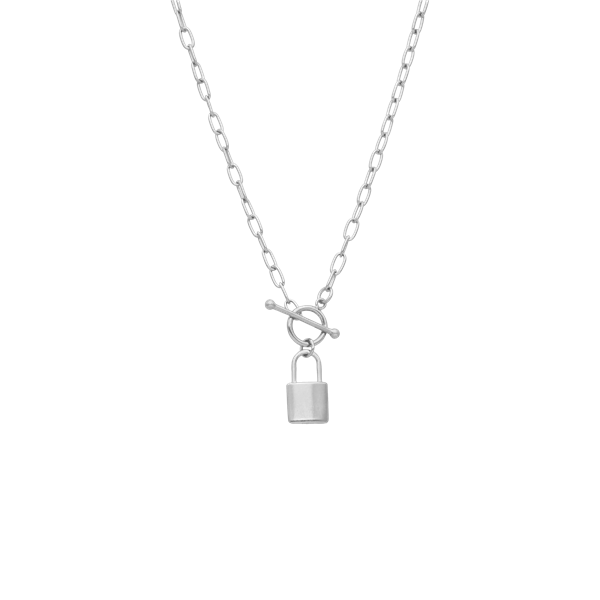 Halskæde padlock 12x8mm, fra aagaard
