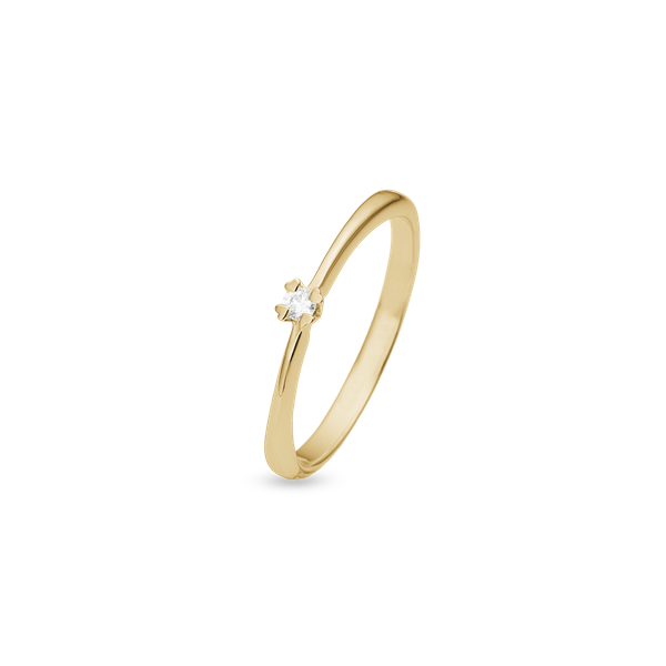 Mary ring 8k lg diam 0,03ct w/vs, fra aagaard