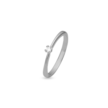 Mary ring 8k, hv lg diam 0,03ct w/vs, fra aagaard