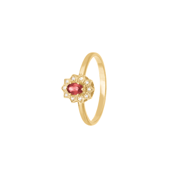 Ring, 8k, rubin/diamanter, fra aagaard