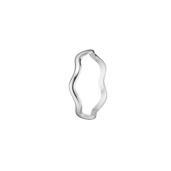 Børne ring, bølgen, sølv, fra aagaard