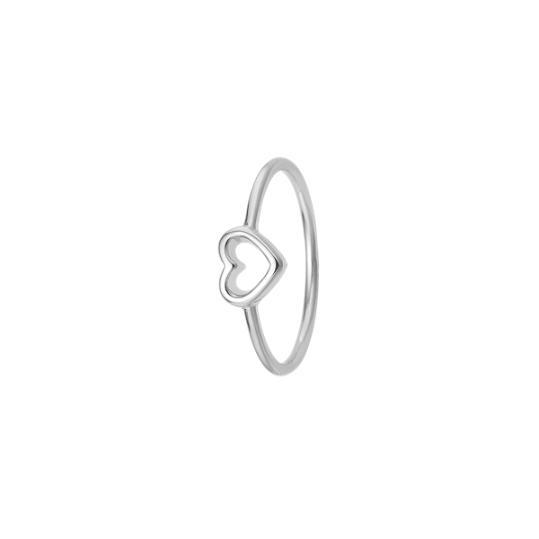 Børne ring, hjertet, sølv, fra aagaard