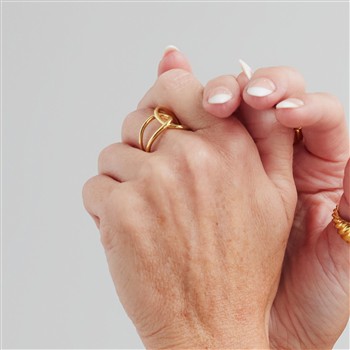 Ring, løkke, forg sølv, fra aagaard