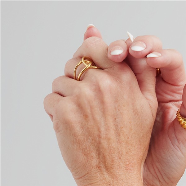 Ring, løkke, forg sølv, fra aagaard