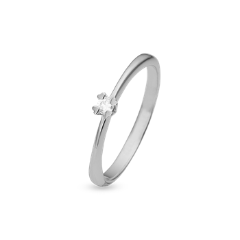 MARY Ring sølv LG DIAM 0,05CT W/VS, fra Aagaard