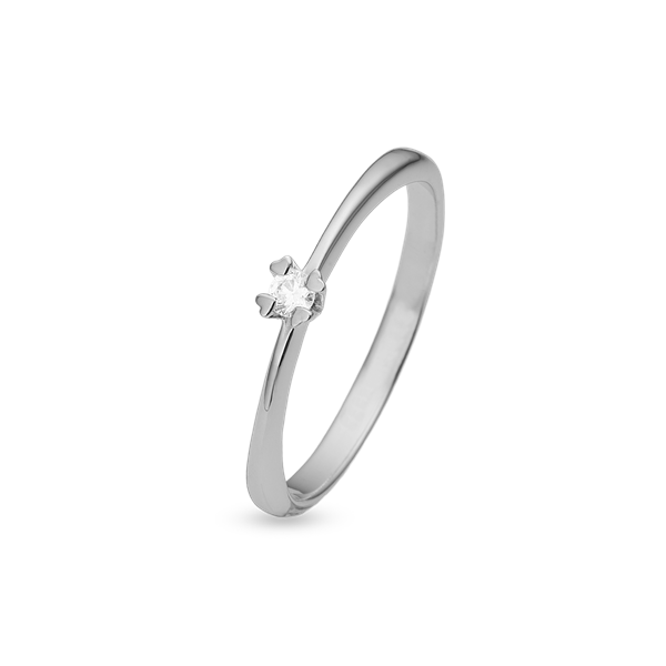 MARY Ring sølv LG DIAM 0,05CT W/VS, fra Aagaard