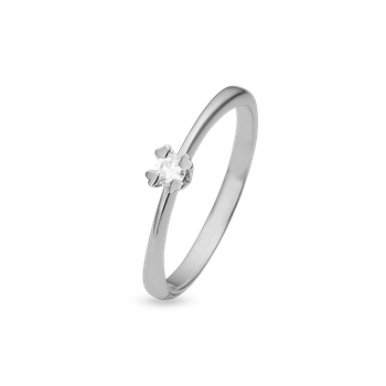 MARY Ring sølv LG DIAM 0,10CT W/VS, fra Aagaard