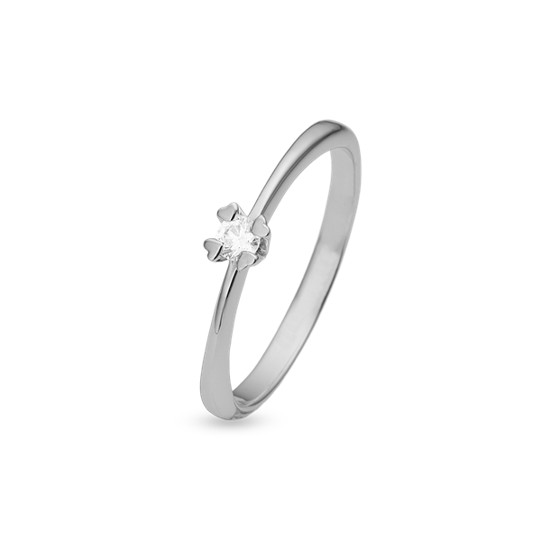 MARY Ring sølv LG DIAM 0,10CT W/VS, fra Aagaard