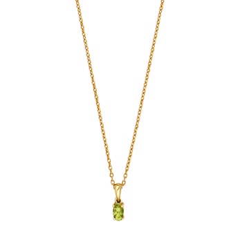 14kt. guldvedhæng m/peridot, fra Siersbøl