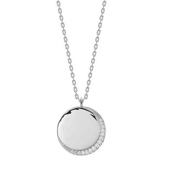 Rhodineret sølv halskæde rund SARANOR, fra Joanli Nor