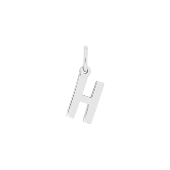 Rhod. sølvvedhæng bogstav - H, fra Siersbøl