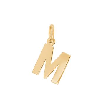 Forg. sølvvedhæng bogstav - M , fra Siersbøl
