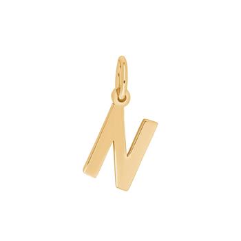 Forg. sølvvedhæng bogstav - N , fra Siersbøl