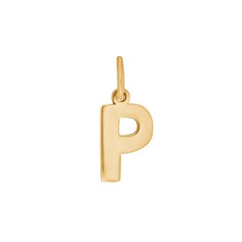 Forg. sølvvedhæng bogstav - P , fra Siersbøl