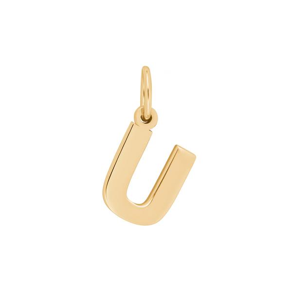 Forg. sølvvedhæng bogstav - U , fra Siersbøl