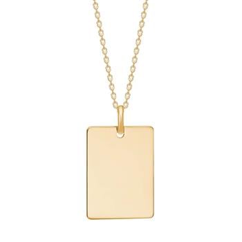 8kt. vedhæng plade 15x20mm, fra Siersbøl