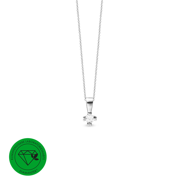 Mary vedh. sølv lg diamant 0,05ct , fra aagaard