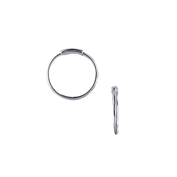 Rhod. sølv creol 15,5mm tråd 1mm vrid, fra aagaard