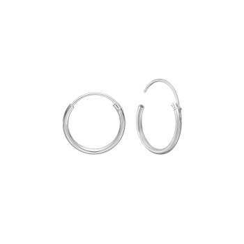 Rhod. sølv creol 15 mm, tråd 1,2 mm m/vi, fra aagaard