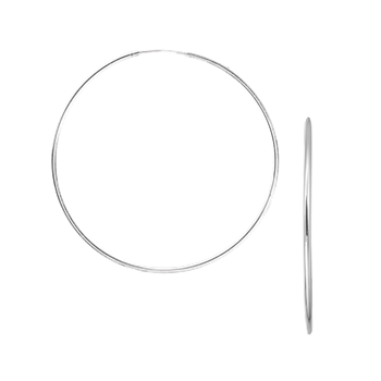 Rhod. sølv creol 55 mm, tråd 1,2 mm m/vi, fra aagaard