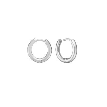 Rhod. sølv creol  12mm tråd 2,7mm m/klap, fra aagaard