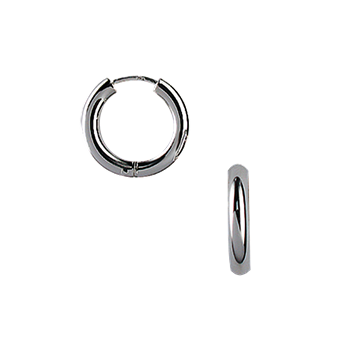 Rhod. sølv creol 16mm, tråd 2,7mm m/klap, fra aagaard