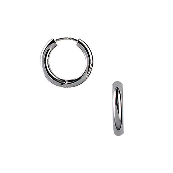 Rhod. sølv creol 16mm, tråd 2,7mm m/klap, fra aagaard