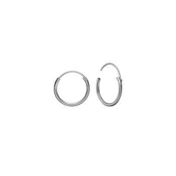 Pla. sølv creol 10,5 mm, tråd 1,2mm m/vi, fra aagaard