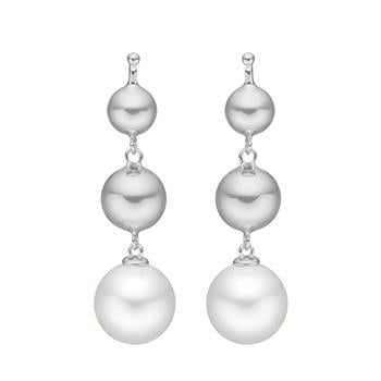 Rhod. sølv system-vedhæng m. perle, fra Heinzendorff