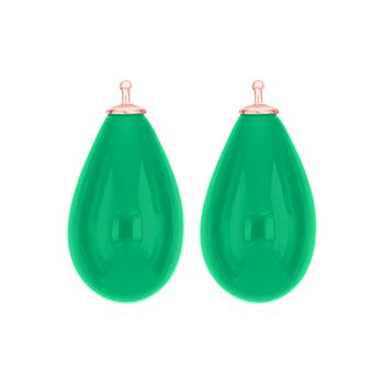 Bøhmisk kvartsglas dråbe farve65 m/rfg sølv - par, fra Heinzendorff