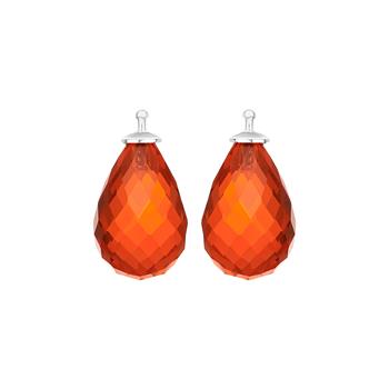 Glas facetteret farve68 m/rh sølv - par, fra Heinzendorff