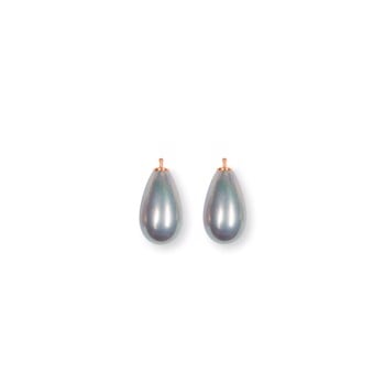 Mallorca perle dråbe farve93 m/rfg sølv - par, fra Heinzendorff