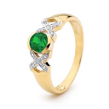 Smaragd ring, fra Bee