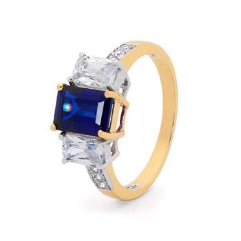 Ring med safir, fra Bee