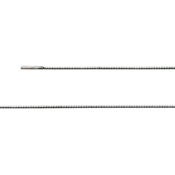 Sterling sølv Omega kæde Tonda bajonetlås 1,2 mm 45cm